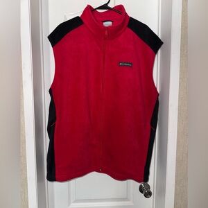 Columbia Red Fleece Vest
